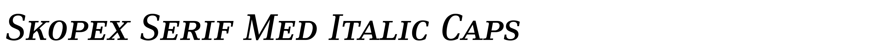 Skopex Serif Med Italic Caps
